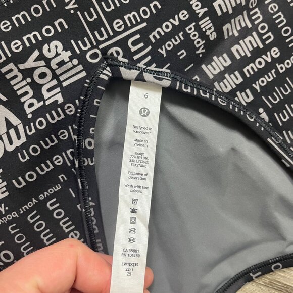 Lululemon Athletic Power Pivot Everlux Tank Top Motif Ombre Black NWT Size 6 - Picture 6 of 7